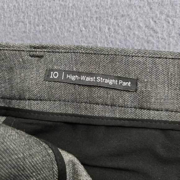 Talbots Women 10 Gray High Waisted Straight Leg Trousers - Picture 7 of 12
